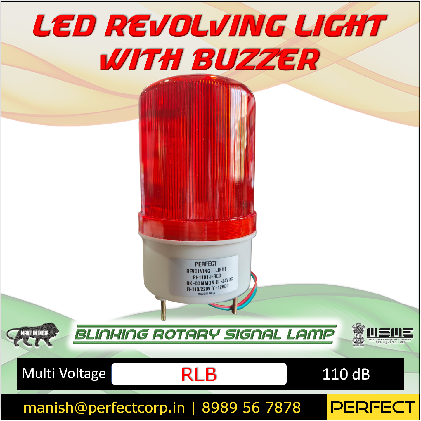 LED Revolving Light with Buzzer